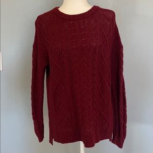 Red oversized sweater